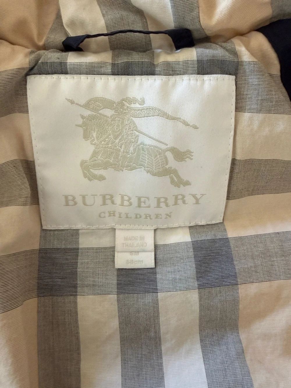Burberry Navy Blue Hooded Kids Puffer Jacket